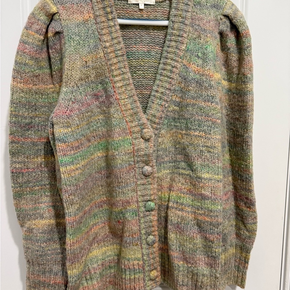 LoveShackFancy Multicolor Knit Women's Cardigan
